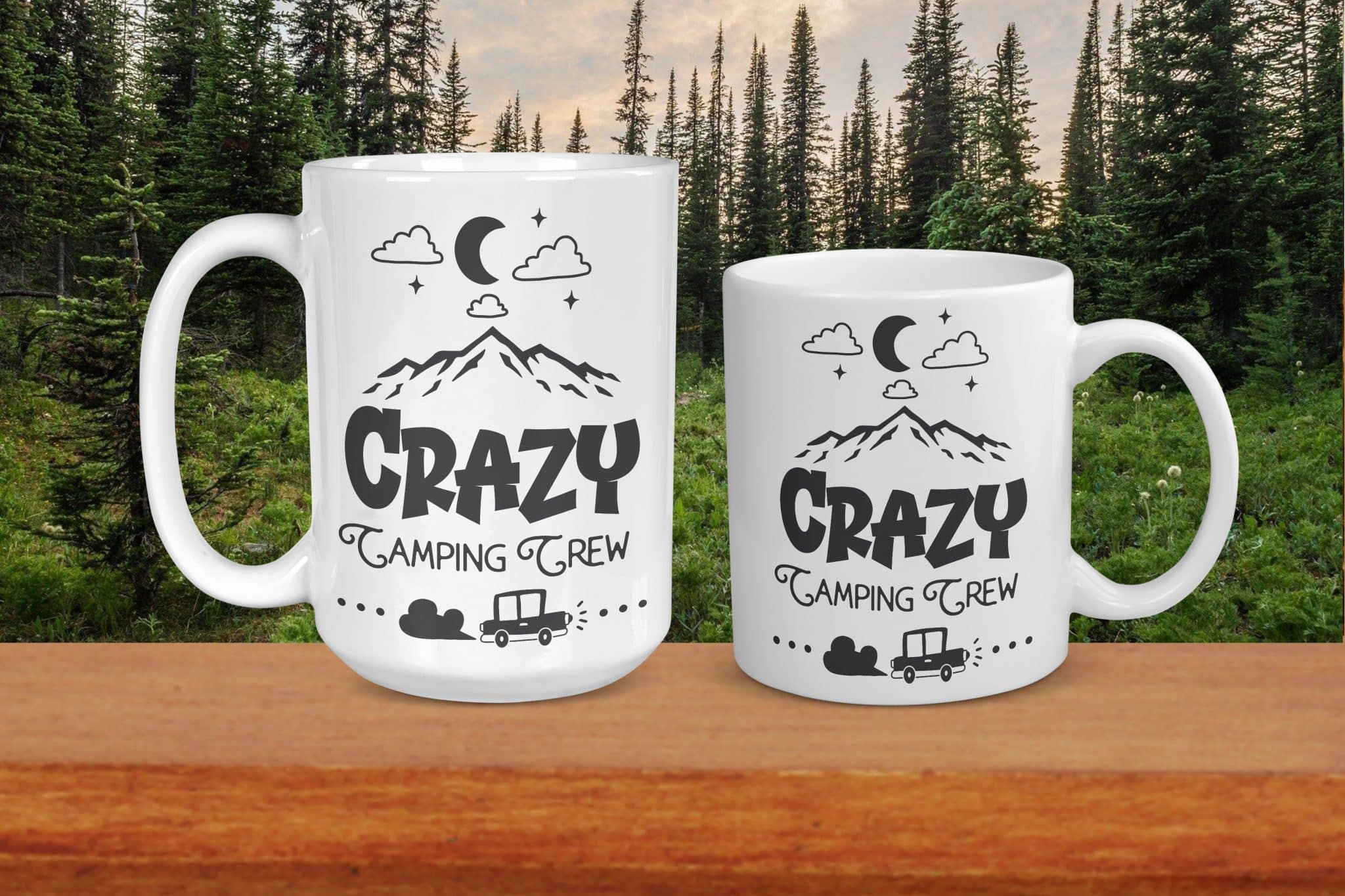 Tasse Crazy Camping Crew black